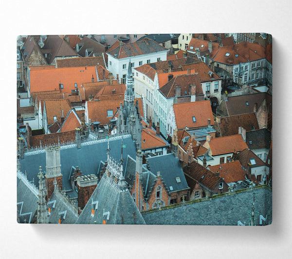 Slate Roofs Of Bruges