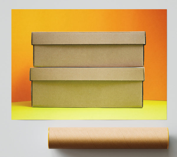 Tan Boxes On Yellow