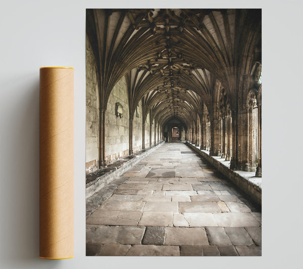 Stone Gray Cloister Walkway