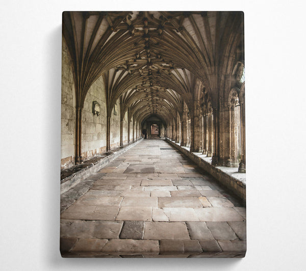 Stone Gray Cloister Walkway