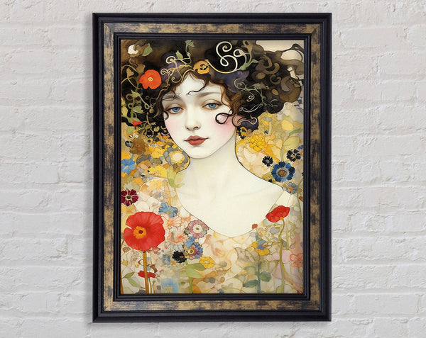 Spring Garden Lady Klimt Style