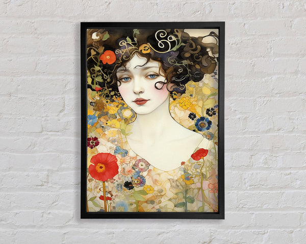 Spring Garden Lady Klimt Style