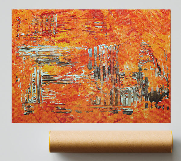 Orange Abstract Cityscape