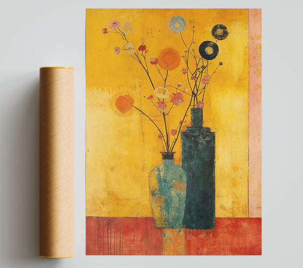 Still Life Vase Klimt Style