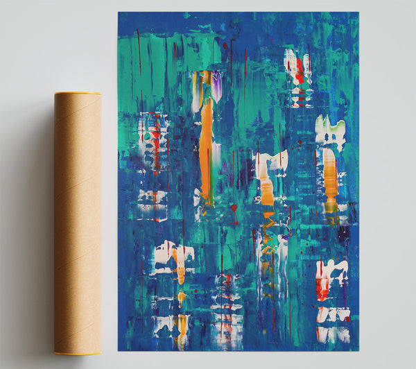 Azure Abstract Drips