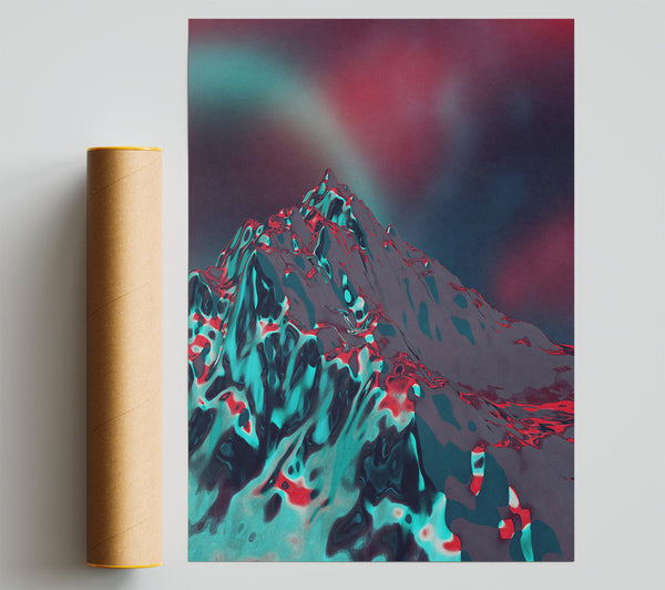 Teal Metallic Mountain