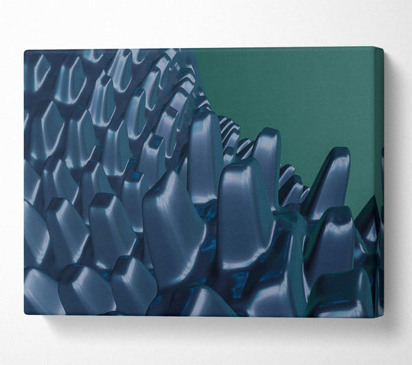 Teal Abstract Peaks