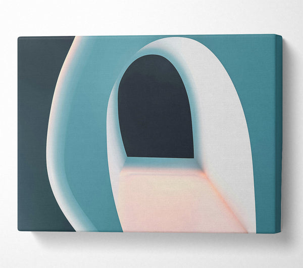 Teal Abstract Archway