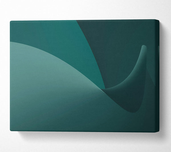 Teal Abstract Curves