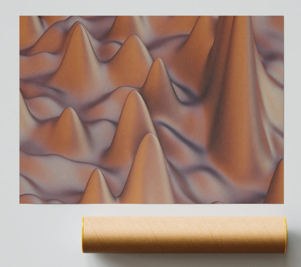 Copper Abstract Waves