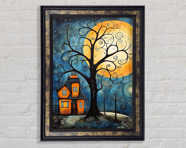 Swirly Tree House Moon