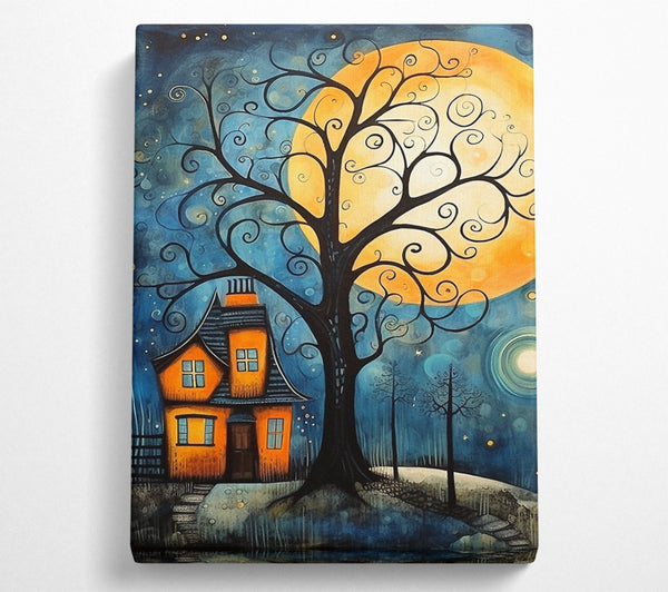 Swirly Tree House Moon