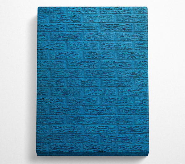 Deep Blue Brick Wall