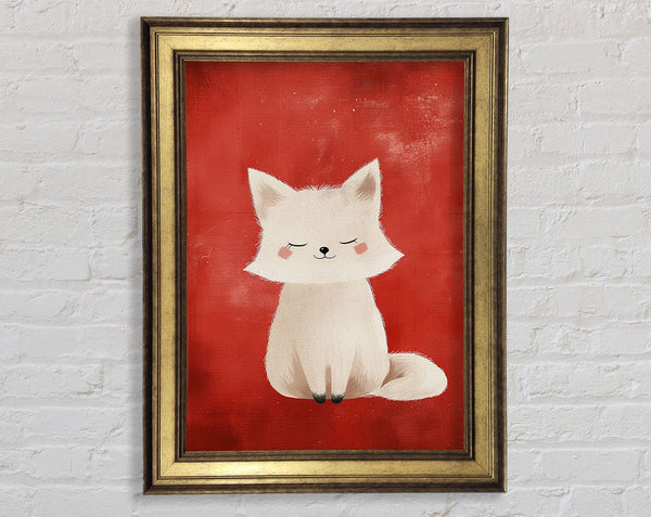 The White Cat On Red