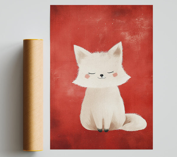 The White Cat On Red