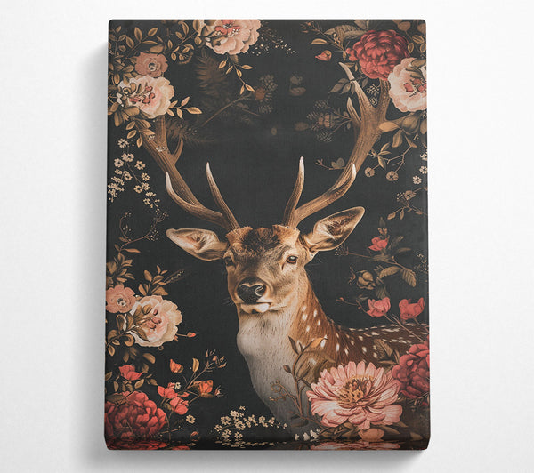 Deep Blush Bloom Deer