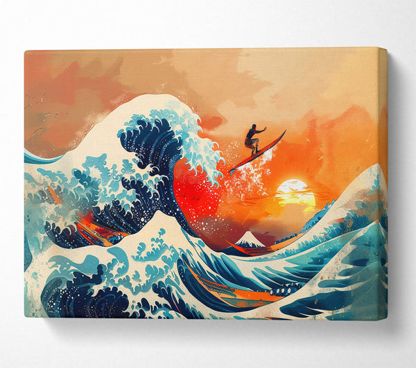 Orange Sunset Wave