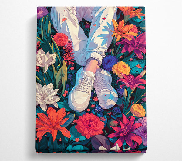 Trainers In The Flowers