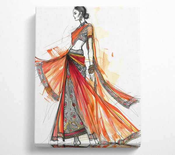 Crimson Indian Saree