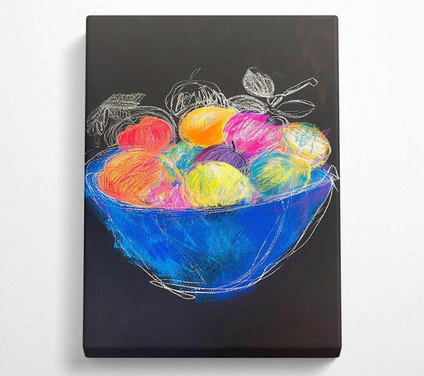 Blue Bowl Of Fruit