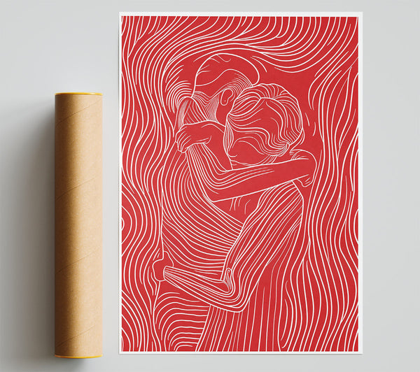 Crimson Lines Embrace