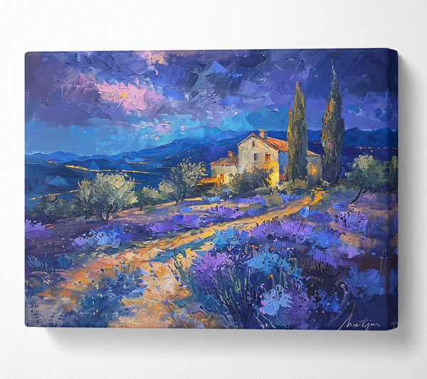 Blue Dusk Over Lavender