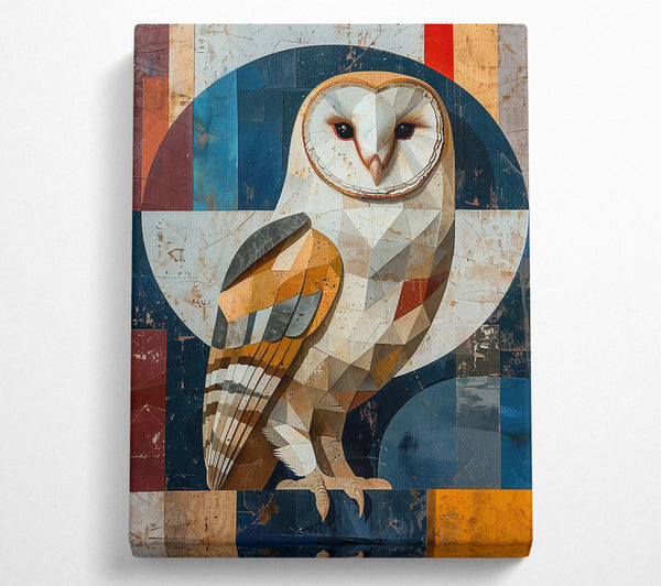 Blue Owl In Shapes