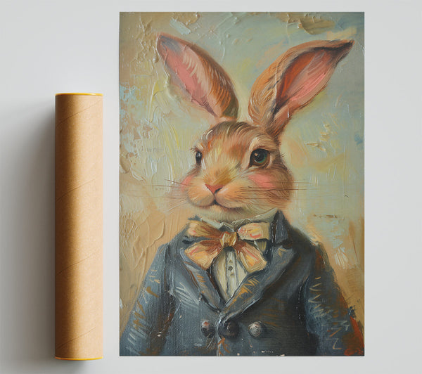 Gentlemanly Grey Bunny