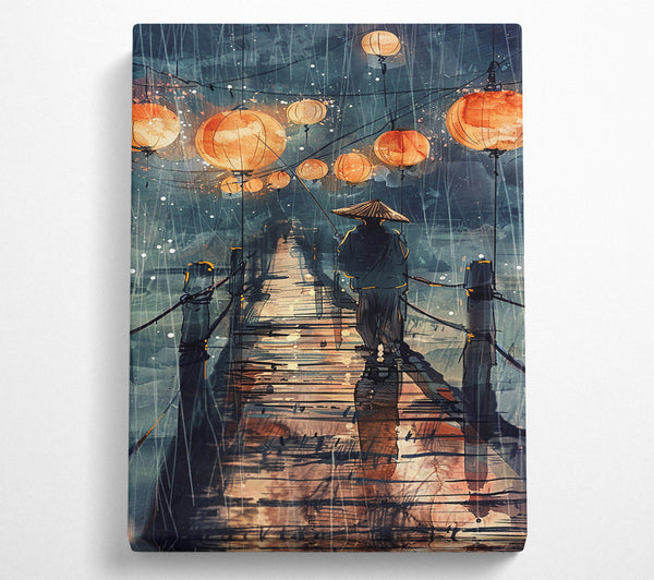 Orange Lantern Rain