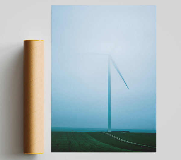 Blue Wind Turbine Mist