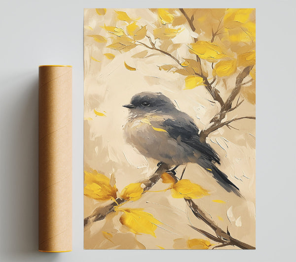 Yellow Bird In Autumn.