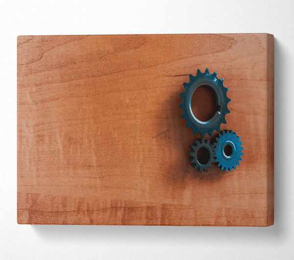 Brown Wooden Gears