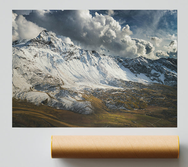 White Peaks And Clouds