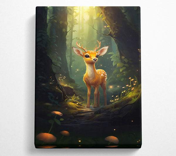 Golden Fawn In The Woods