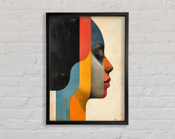 Woman Face Abstract Colour Shapes