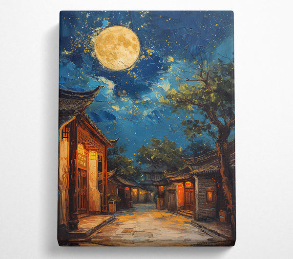 Golden Moonlit Street