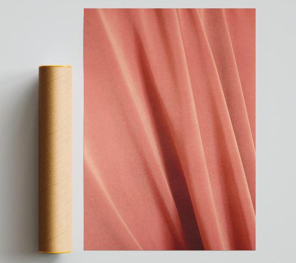 Coral Fabric Drapes