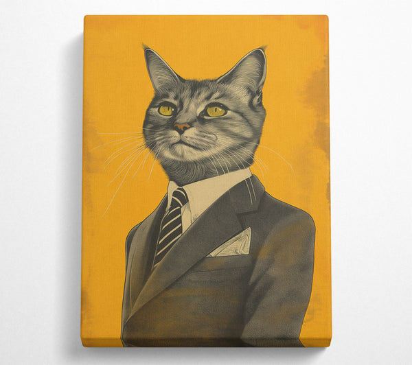 Yellow Cat In Suit