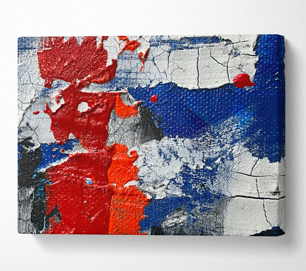 Crimson Cracked Canvas