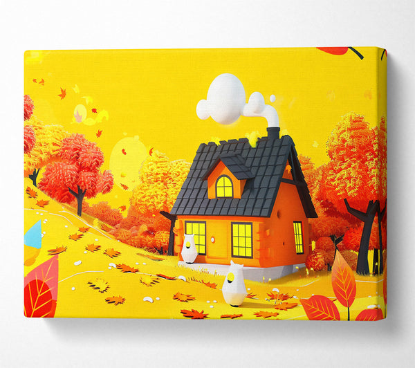 Yellow Cozy Autumn Cottage