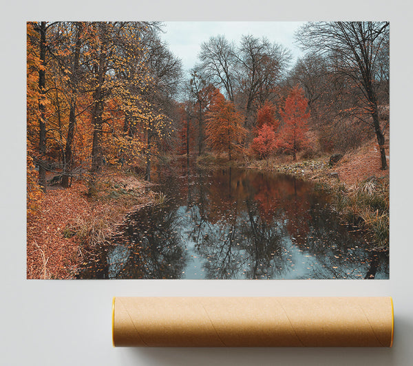 Crimson Autumn Reflection