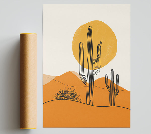 Orange Desert Sunset