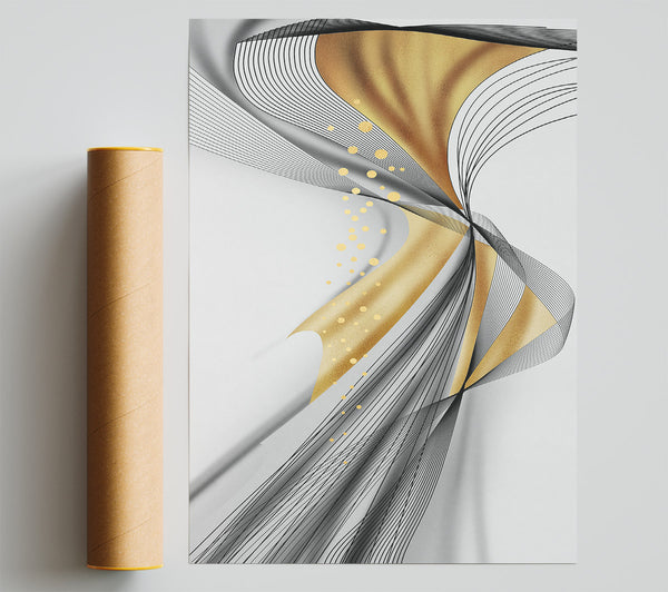 Abstract Lines And Gold