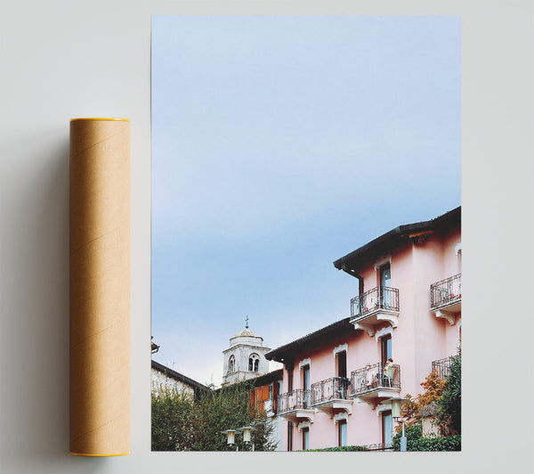 Pink Italian Balconies