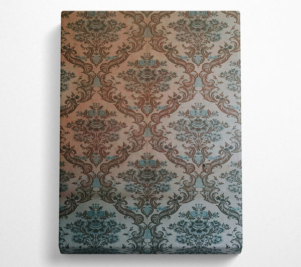 Teal Floral Tapestry