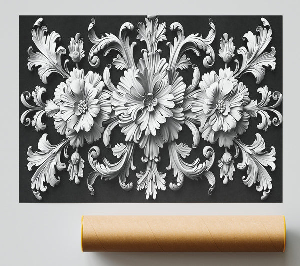 White Floral Flourish