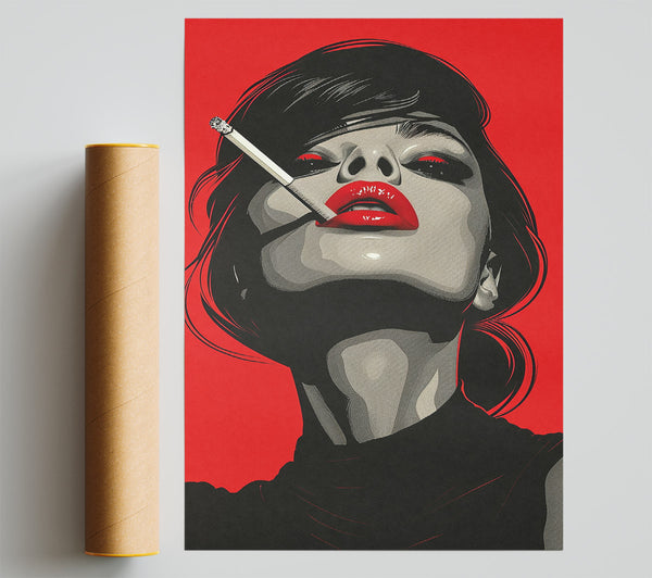 Abstract Woman Smoking