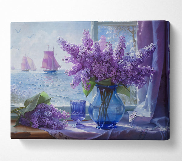 Purple Lilacs By The Sea