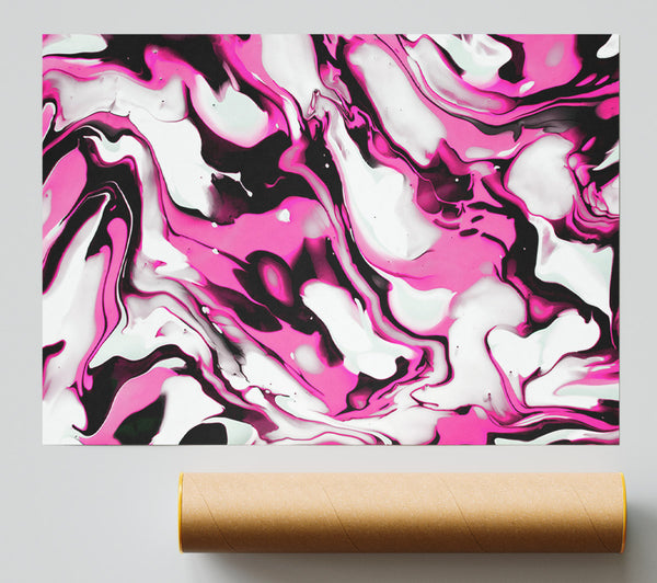 Fuchsia Flowing Swirls