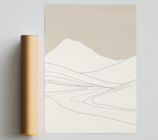 Beige Mountain Lines